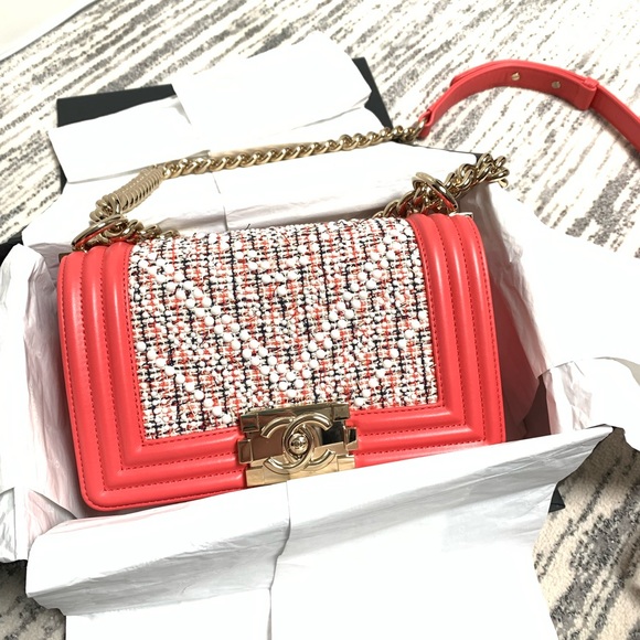 ❌SOLD❌Chanel limited edition pink tweed Le boy - Picture 3 of 9